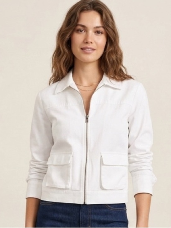 A/X Armani Exchange Jackets & Blazers - A/X ARMANI EXCHANGE Zip Up Logo Jacket‎ in White